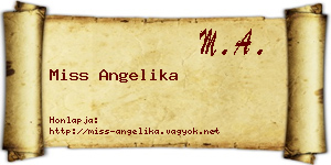Miss Angelika névjegykártya
